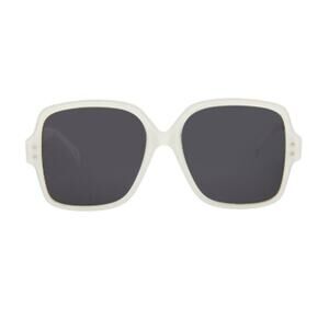 Alaïa 56mm Square Sunglasses white grey